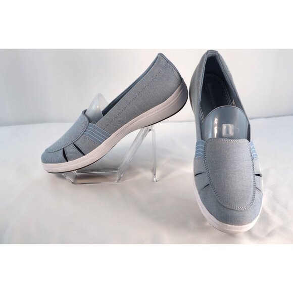Grasshoppers Memory Deluxe Blue Slip-On Sneakers with Comfort Insoles Size 7.5 W - Picture 1 of 7